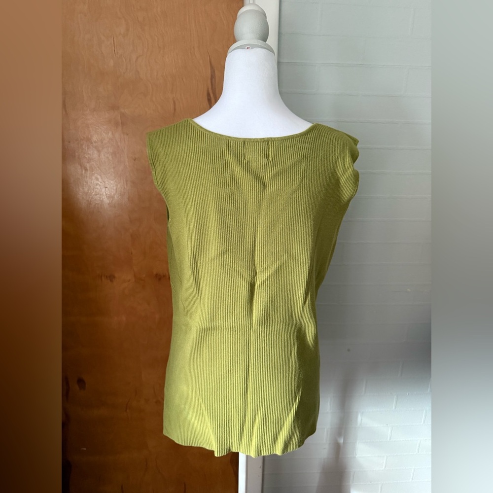 Ruby Rd. Olive Ribbed Tank Top - Picture 2 of 3